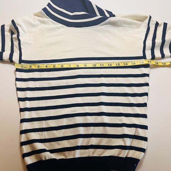 Fuzzi Striped Off Shoulder Sweater Size Small - Picture 8 of 9